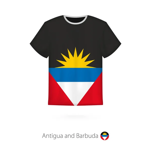 T-shirt design com bandeira de Antígua e Barbuda . — Vetor de Stock