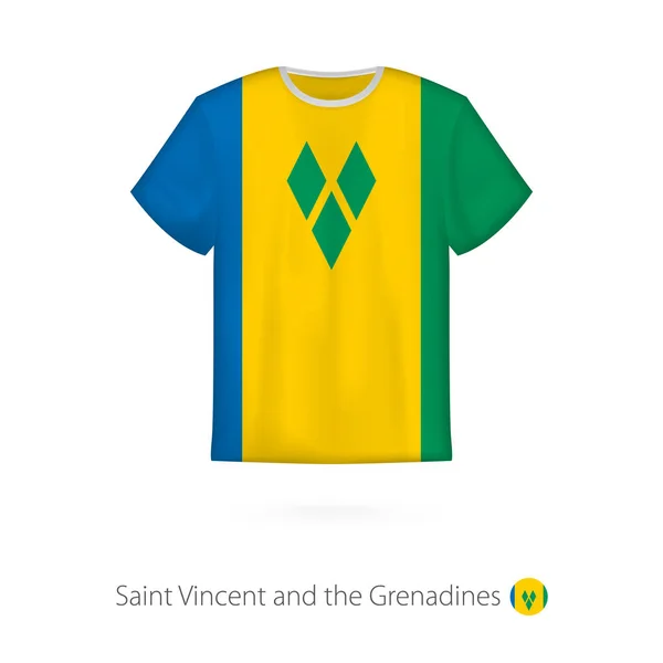 Camiseta con bandera de San Vicente y las Granadinas . — Archivo Imágenes Vectoriales