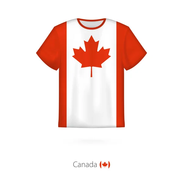 T-shirt design med flagga Kanada. — Stock vektor