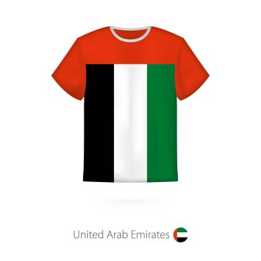 Birleşik Arap Emirlikleri bayrağı ile T-shirt tasarım.