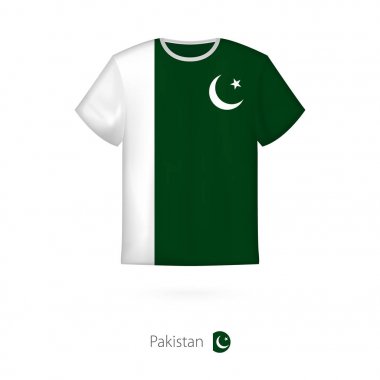 T-shirt tasarım Pakistan bayrağı ile