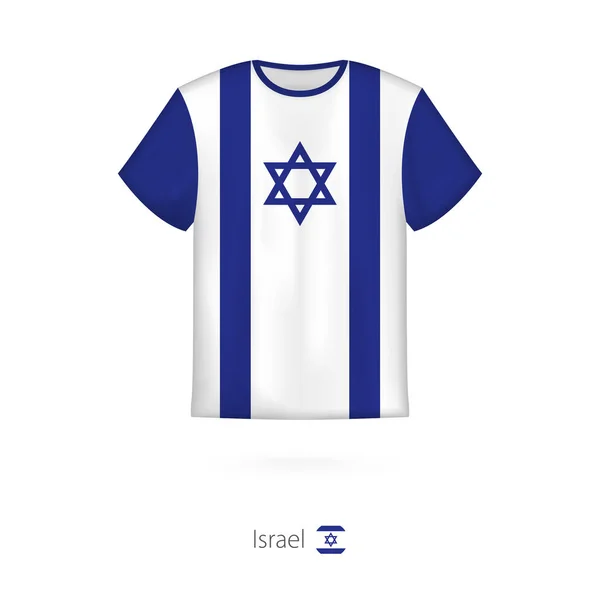 T-shirt design met de vlag van Israël. — Stockvector