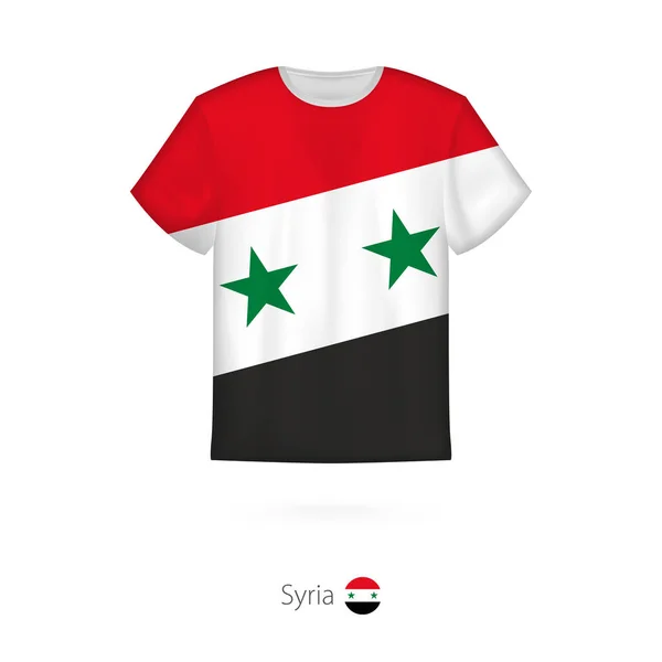 Diseño de camiseta con bandera de Siria . — Archivo Imágenes Vectoriales