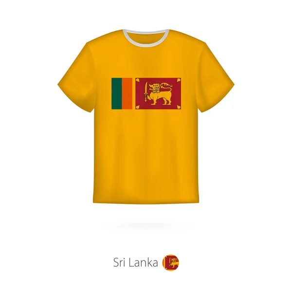 T-shirt design s vlajka Srí Lanky. — Stockový vektor