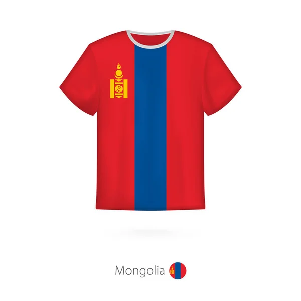 T-shirt design com bandeira da Mongólia . — Vetor de Stock