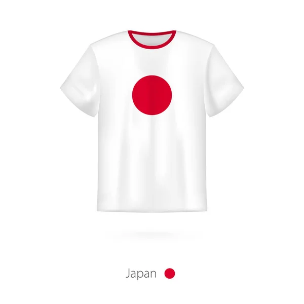 T-shirt design med flagga Japan. — Stock vektor