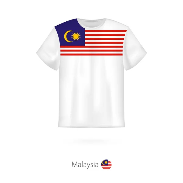 T-shirt design with flag of Malaysia. — Stock Vector