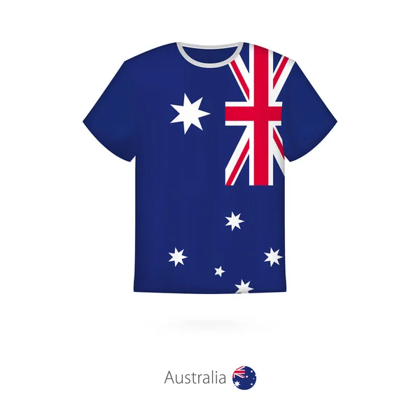 T-shirt design avec drapeau de l'Australie . — Image vectorielle