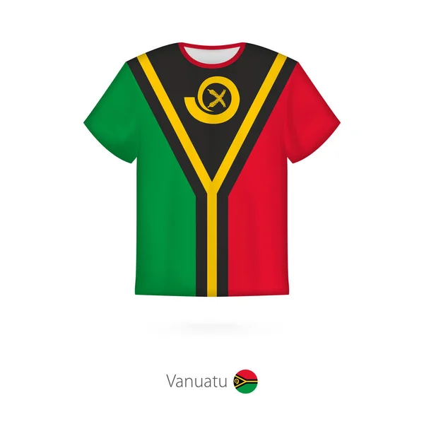 T-shirt design avec drapeau de Vanuatu . — Image vectorielle