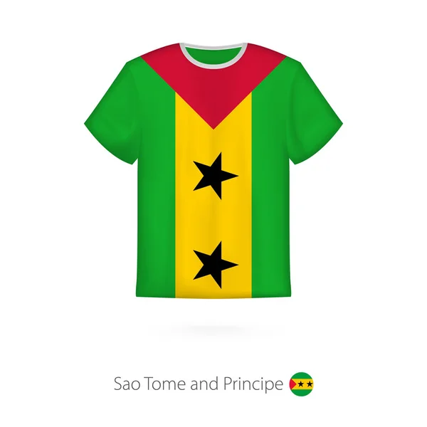 T-shirt design avec drapeau de Sao Tomé-et-Principe . — Image vectorielle