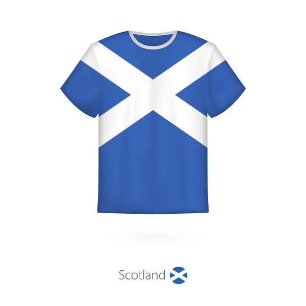 T-shirt design com bandeira da Escócia . —  Vetores de Stock