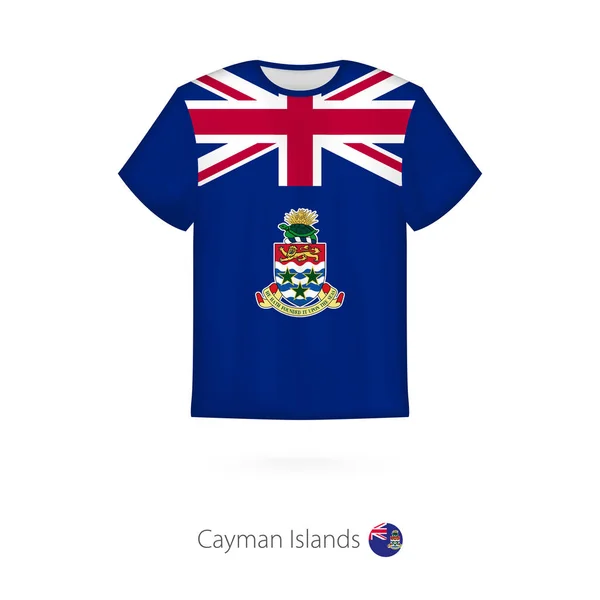 T-shirt design com bandeira de Ilhas Cayman . — Vetor de Stock