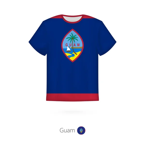 괌의 국기와 t-셔츠 디자인. — 스톡 벡터