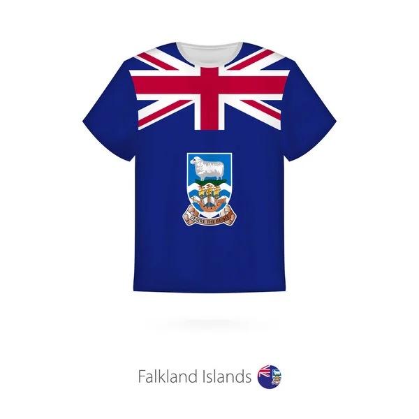 フォークランド諸島の旗デザイン t シャツ. — ストックベクタ