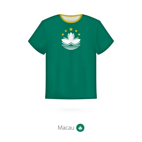 Дизайн футболки с флагом Макао . — стоковый вектор