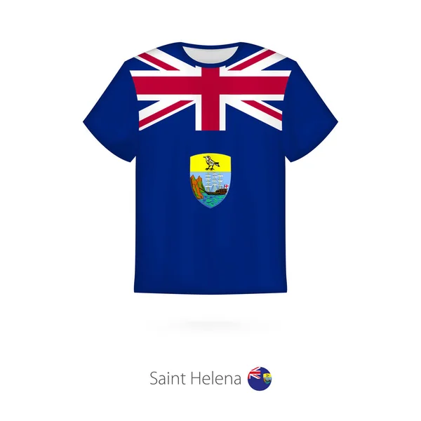 Projeto de camiseta com bandeira de Santa Helena . — Vetor de Stock