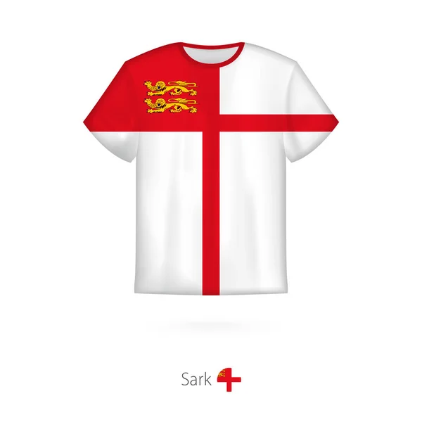 Дизайн футболки с флагом Сарка . — стоковый вектор