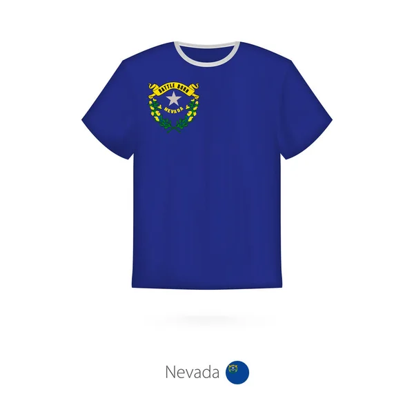 Дизайн футболки с флагом штата Невада . — стоковый вектор