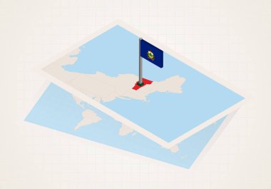 Vermont eyaleti Vermont 'un izometrik bayrağıyla haritada seçildi.