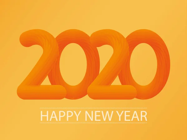 Abstrato laranja novo 2020 ano número no fundo laranja . —  Vetores de Stock