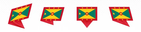 Bandeira de Granada em design abstrato moderno, conjunto de bandeiras . — Vetor de Stock