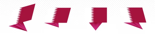 Флаг Катара в современном абстрактном дизайне, флаг установлен . — стоковый вектор