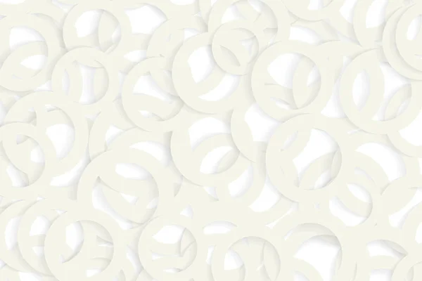 Beige cirkel met slagschaduwen, abstracte achtergrond. — Stockvector