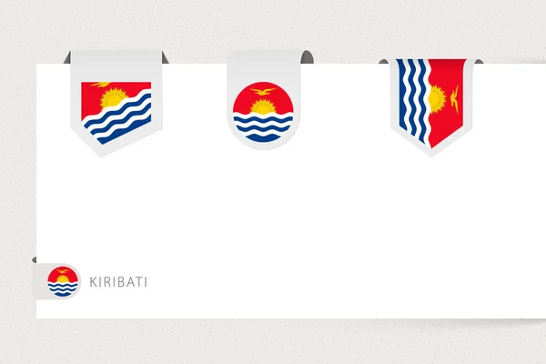 Etikettenfahne Sammlung von Kiribati in unterschiedlicher Form. — Stockvektor