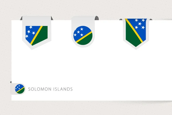 Solomon Adaları 'nın farklı şekillerde bayrak koleksiyonu. — Stok Vektör