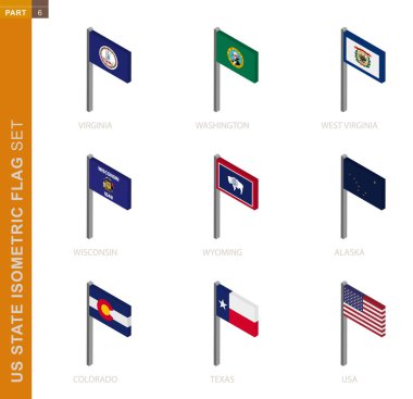 Isometric bayrak seti, Isometric boyutunda bayrak direği.