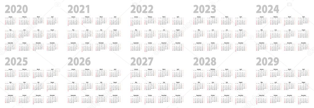 2025 year calendar free vector eps, cdr, ai, svg vector illustration