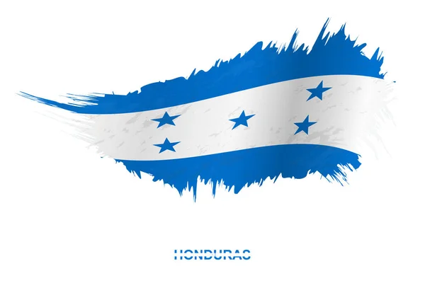 Bandera Honduras Estilo Grunge Con Efecto Ondulante Vector Grunge Brush — Vector de stock