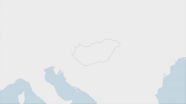 Macaristan haritası Macaristan 'ın bayrak renkleri ve ülke başkenti Budapeşte' nin iğnesi ile vurgulandı, komşu Avrupa ülkeleriyle harita.