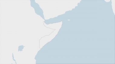 Somali haritası Somali bayrak renkleriyle vurgulandı ve komşu Afrika ülkeleriyle haritası olan ülke başkenti Mogadişu 'nun broşu.
