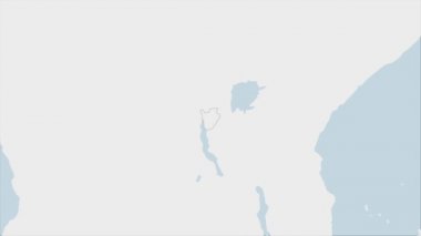 Burundi haritası Burundi bayrağı renkleri ve ülke başkenti Gitega 'nın broşu ile vurgulandı, komşu Afrika ülkelerinin haritası.