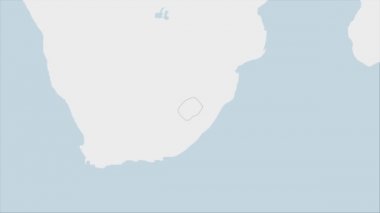 Lesotho haritası Lesotho bayrak renkleri ve ülke başkenti Maseru 'nun broşu ile vurgulandı, komşu Afrika ülkelerinin haritası.