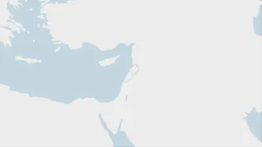 Lübnan haritası, komşu Asya ülkelerinin haritası olan Lübnan bayrak renkleri ve ülke başkenti Beyrut 'un broşuyla vurgulandı.