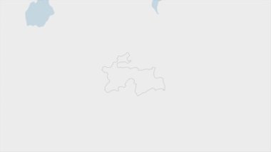Tacikistan haritası Tacikistan bayrak rengi ve ülke başkenti Dushanbe 'nin broşu ile vurgulandı, komşu Asya ülkelerinin haritası.
