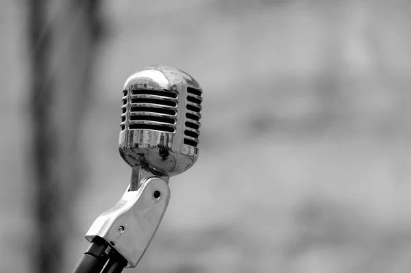 Close up of microphone — Stock Photo, Image