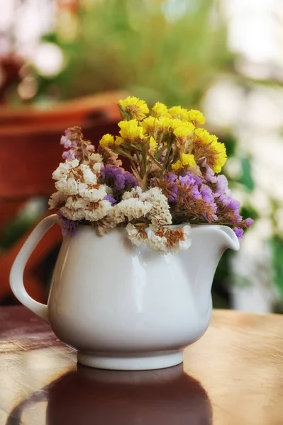 Wild flowers in a vase — Stock Photo, Image