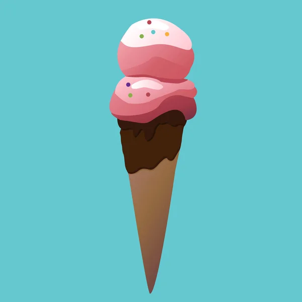 Beautiful sweet ice cream — Stock Vector