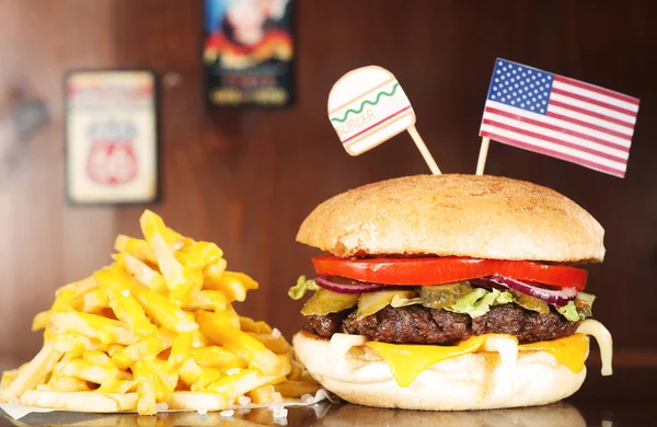 Amerikaanse hamburger — Stockfoto
