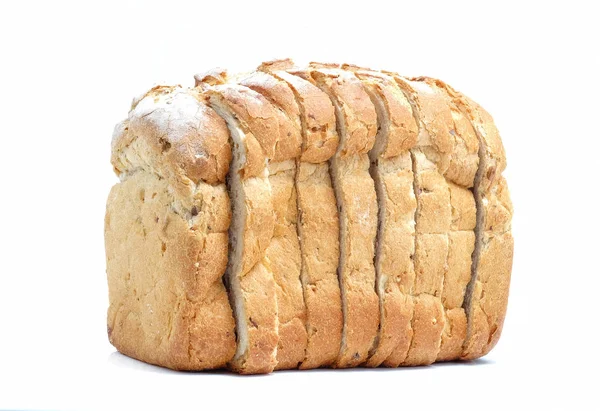 Scheibenbrot isoliert auf weißem Hintergrund. — Stockfoto