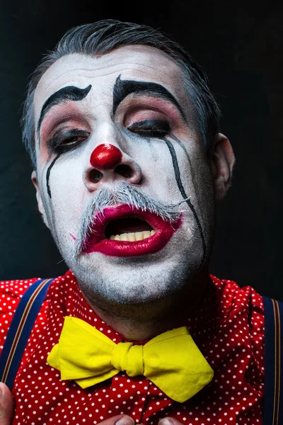 Schrecklich verrückter Clown und Halloween-Thema — Stockfoto