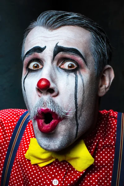 可怕的疯狂小丑和万圣节主题 — 图库照片