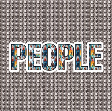 Genç adam, farklı yüz ifadesi ile kadın portresi