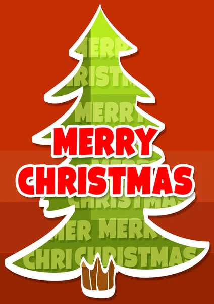 De Merry Christmas achtergrond met boom — Stockfoto