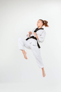 Siyah kuşak karate kızla