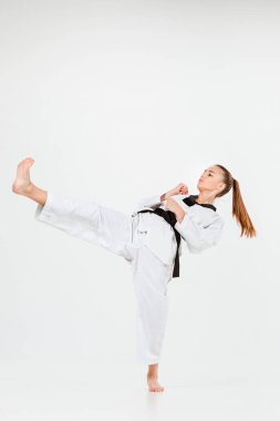 Siyah kuşak karate kızla