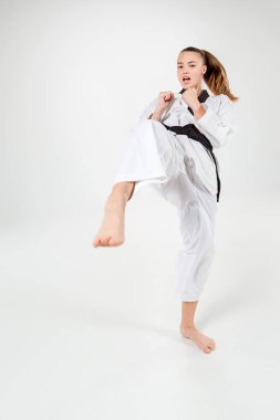 Siyah kuşak karate kızla